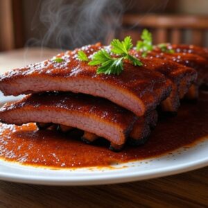 Costillas de cerdo a la barbacoa