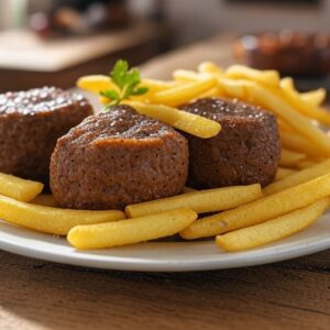 Lomo de cerdo con patatas fritas