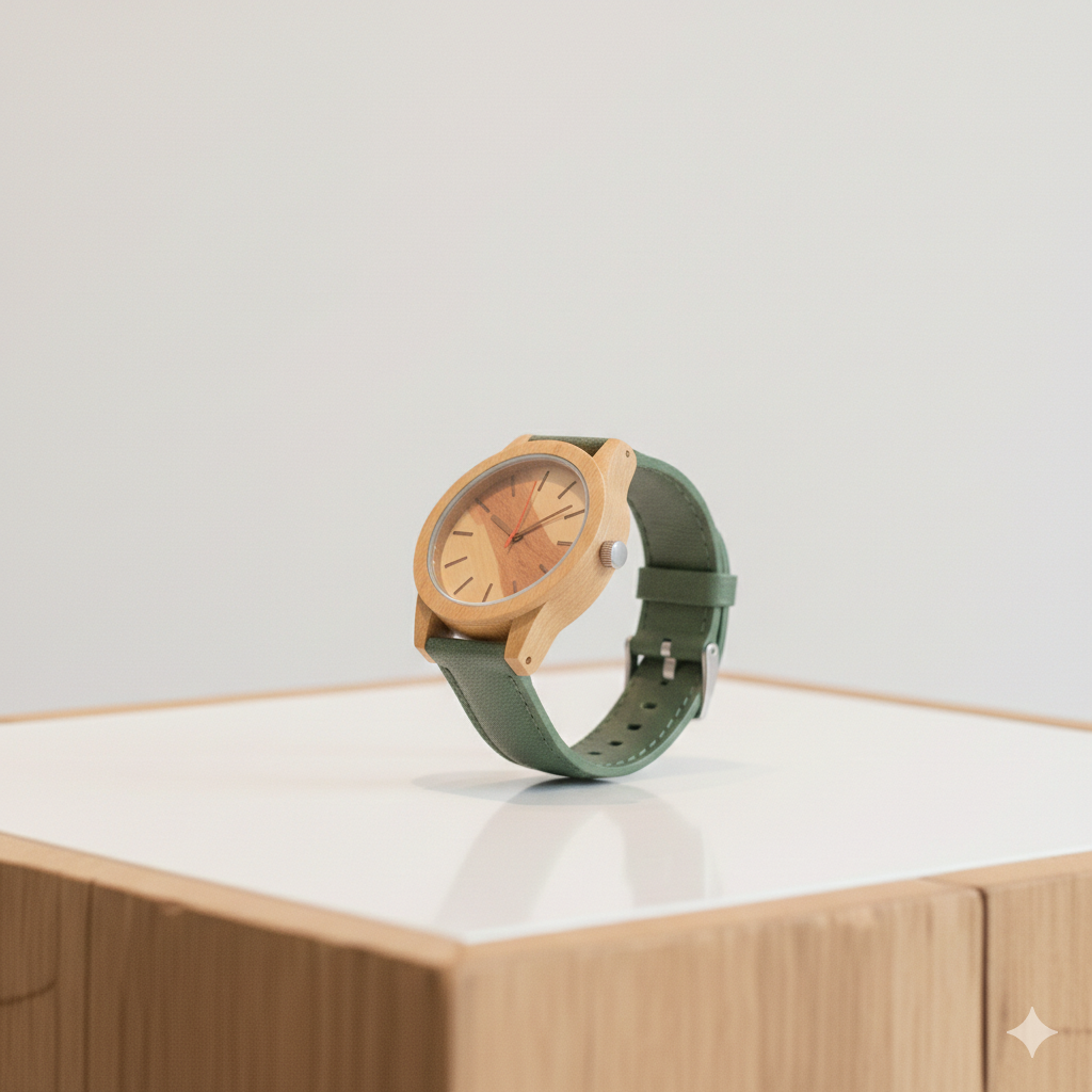 Reloj Natura Chronos Edición Roble & Verde Musgo