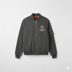 Chaqueta Bomber Gris "Adventure Awaits"